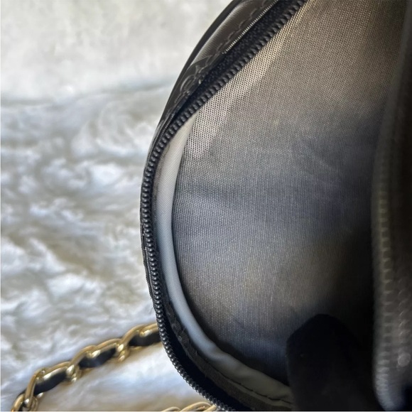 Christian Dior Crossbody Bag Shoulder Bag Black Gold Strap - Picture 10 of 12